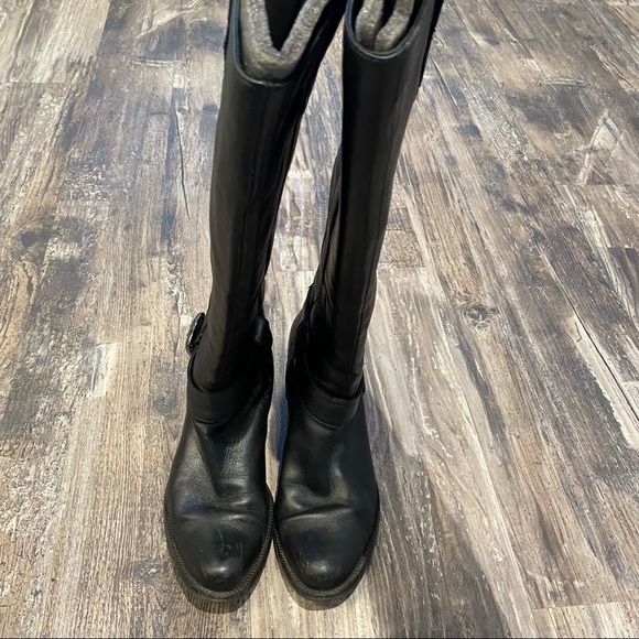 Black leather Boots 6.5 GUC Adrienne Vittadini - Picture 4 of 7